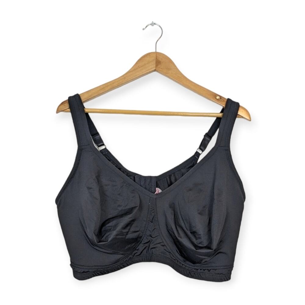 Comfort Choice T Shirt Bra 52D Black Full Coverage Back Close Underwire
